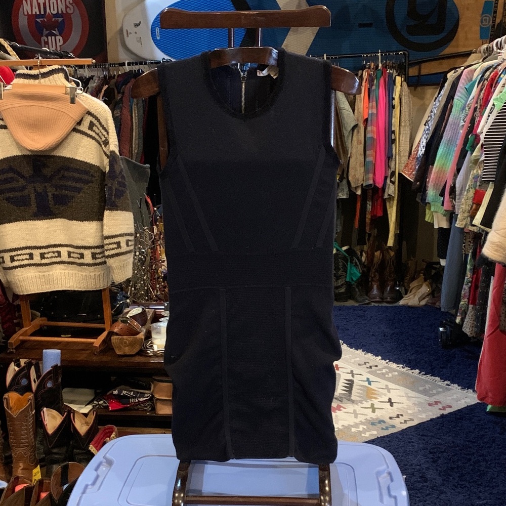 Diane Von Furstenberg Navy Bodycon Mini Dress